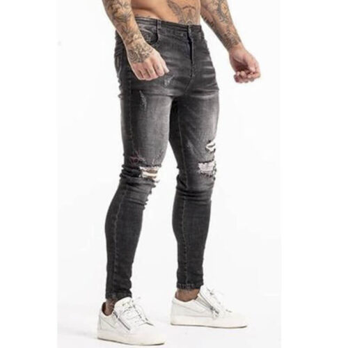 stretch skinny jeans mens ripped