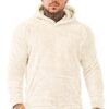 sherpa hoodie pullover mens