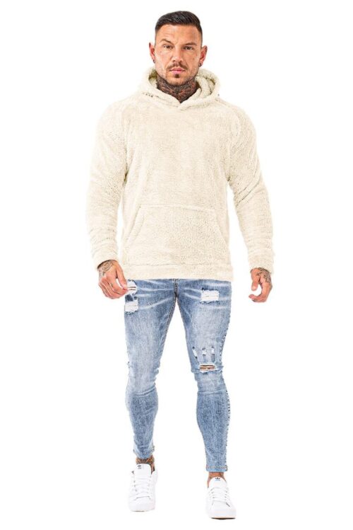 sherpa hoodie pullover mens