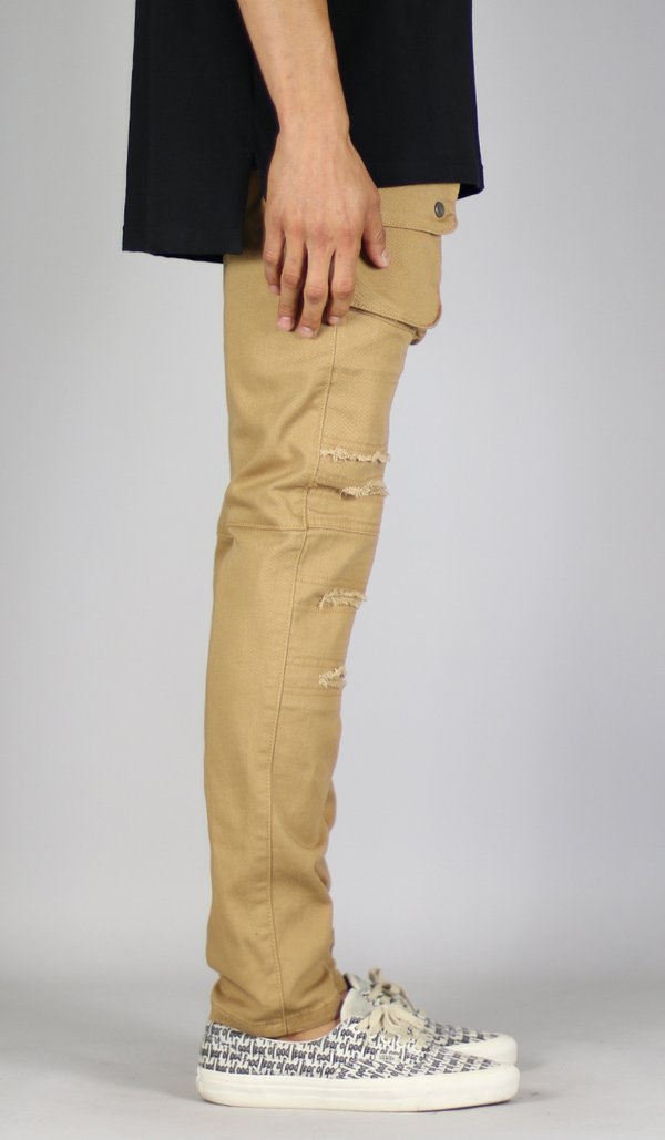 CAMEL CARGO PANTS - Best stretch skinny jeans, chinos | Nicerior