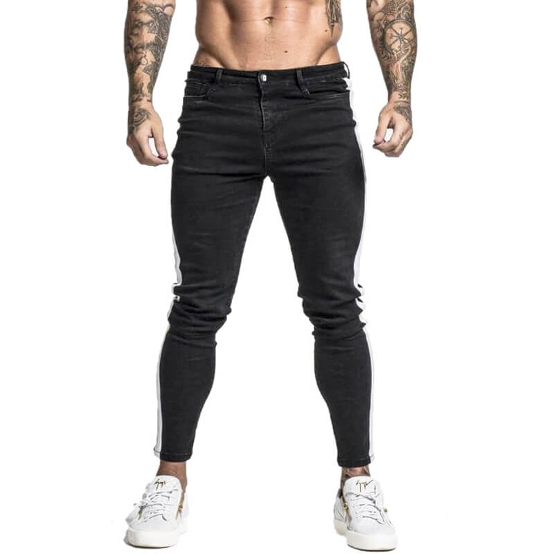 Summer Black Jeans for Men Elastic Waist Skinny Jeans Men 2023 Stretch  Ripped Pants Streetwear Mens Slim Casual Denim Jeans - AliExpress