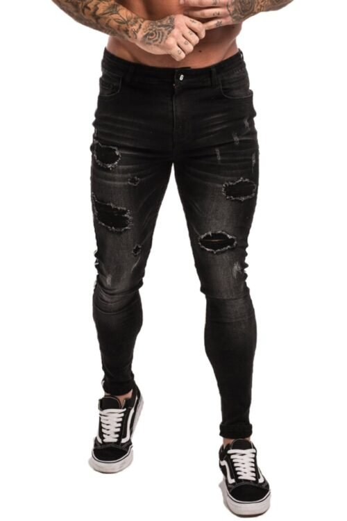 Black Skinny Jeans Ripped - JARKADA