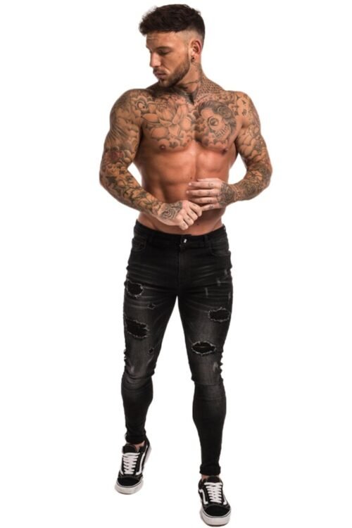 Black Skinny Jeans Ripped - JARKADA