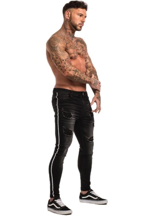 Black Skinny Jeans Ripped - JARKADA
